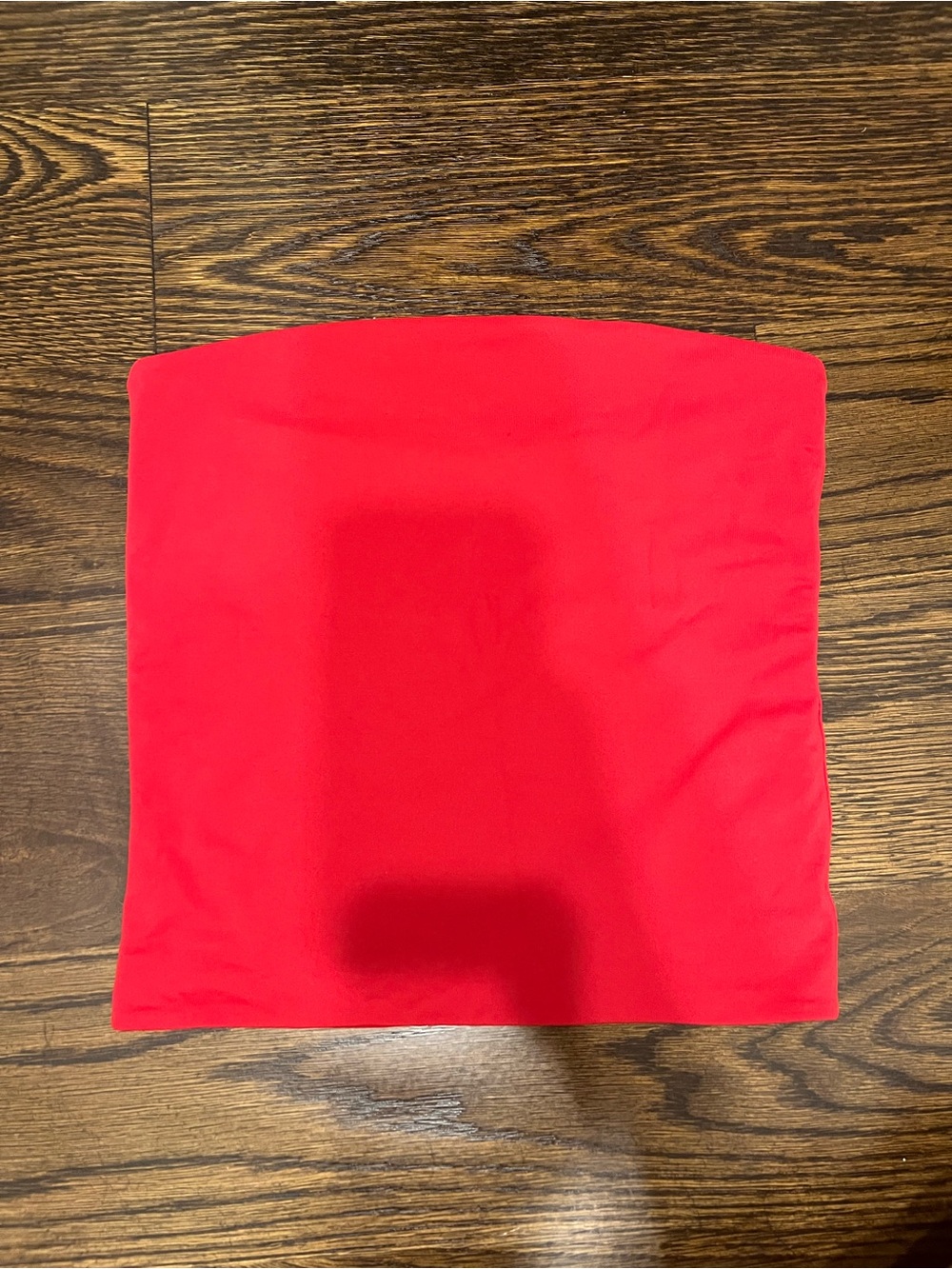 Babaton Bright Red Strapless Crop Top